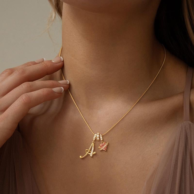 💖 DERNIER JOUR -60 % DE RÉDUCTION ✨ Colliers à pendentif 3 couches avec initiales A-Z 🎀 | Personnalisé et élégant