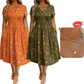 👗 50% DE RÉDUCTION ! 💐Robe pour femme à encolure en V, motif floral et taille froncée🌺