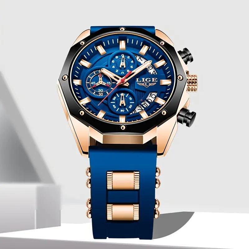 ⌚⚡ Montre sport homme LIGE – Quartz, chronographe, étanche, un garde-temps fiable et stylé pour le sport, l’outdoor et le quotidien, à porter en toutes circonstances 🏔️💧