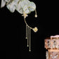 Butterfly Flowers Tassel Earrings
