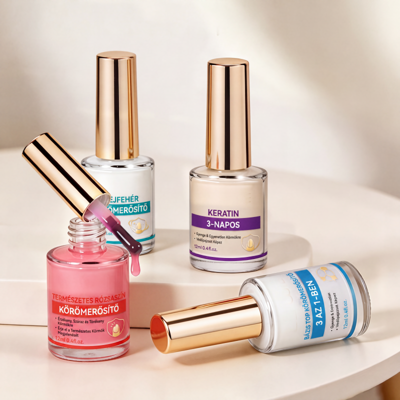 🏷️ PROMO –50 % ⏳ Renforçateur d'ongles Lilas – Finition miroir brillante, séchage rapide à l'air libre – Formule anti-écaillage, 10 ml – Application facile et uniforme 💅✨