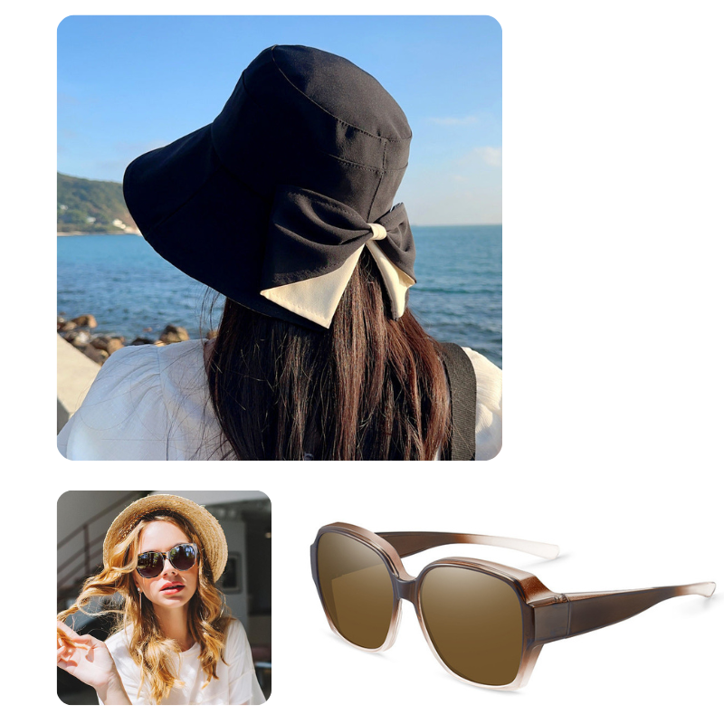 👒🔥 PROMO -50% ! Chapeau de Soleil Femme Larges Bords – Protection 360° Visage Oreilles Cou, Tissu Respirant Premium Doux Peau, Flexible Enroulable Voyage, Nœud Ruban Élégant · 3 Coloris · 55-57cm ✨