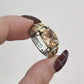 Heavy Duty Vintage Zirconia Wide Band Ring