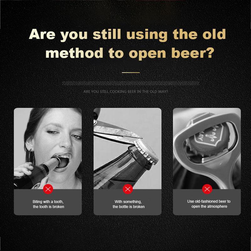 🍺 -50% ! 🧲 Ouvre-Bouteille Automatique en Acier Inoxydable – Aimant Intégré & Design Ergonomique – Pour Bière et Boissons – Noir/Argent/Or/Rose 🍻