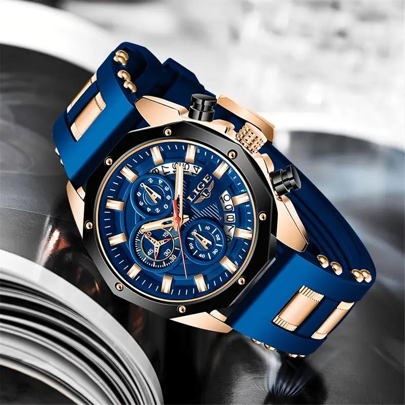 ⌚⚡ Montre sport homme LIGE – Quartz, chronographe, étanche, un garde-temps fiable et stylé pour le sport, l’outdoor et le quotidien, à porter en toutes circonstances 🏔️💧