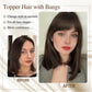 🎁Christmas sale🎅🔥Natural Hair Toppers with Bangs for Women