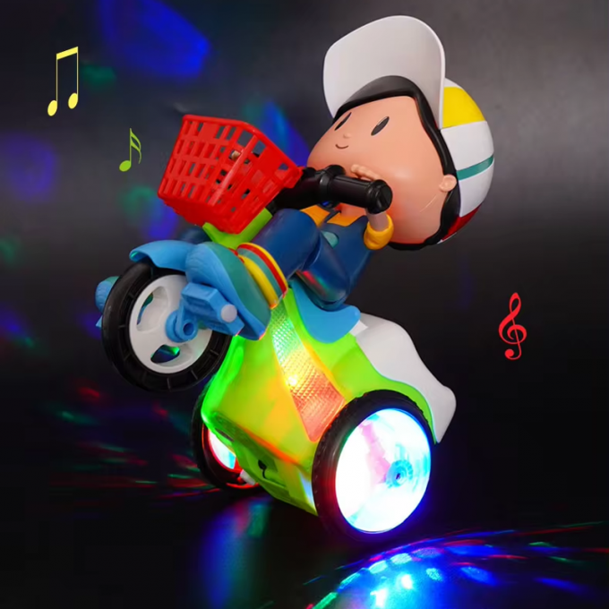 🚲 50% DE RÉDUCTION! 🎁 Tricycle Acrobatique pour Enfants – Rotation 360°, musique & lumières – Sécurisé & durable pour 1 à 4 ans ✨