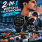 Montre connectée 2-en-1 avec écouteurs sans fil intégrés