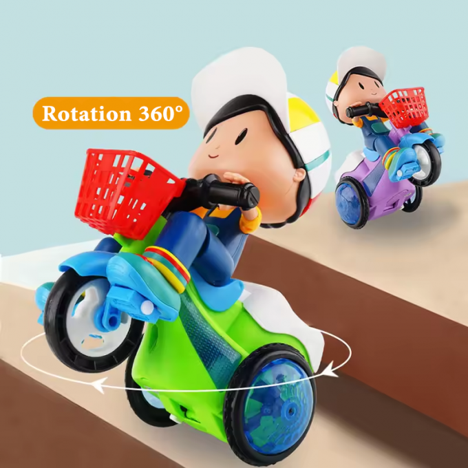 🚲 50% DE RÉDUCTION! 🎁 Tricycle Acrobatique pour Enfants – Rotation 360°, musique & lumières – Sécurisé & durable pour 1 à 4 ans ✨