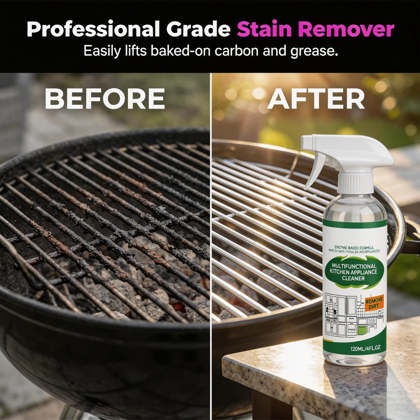 🔥 50% DE RÉDUCTION ! ✨Spray dégraissant ultra-puissant à action rapide pour barbecues