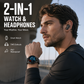 Montre connectée 2-en-1 avec écouteurs sans fil intégrés