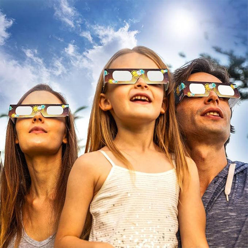 ✨🛒 -60% ! 🏙 Lunettes Éclipse Solaire ISO 12312-2 – Papier + Plastique – UV/IR Bloqués 99,99 % – pour une Observation Sûre