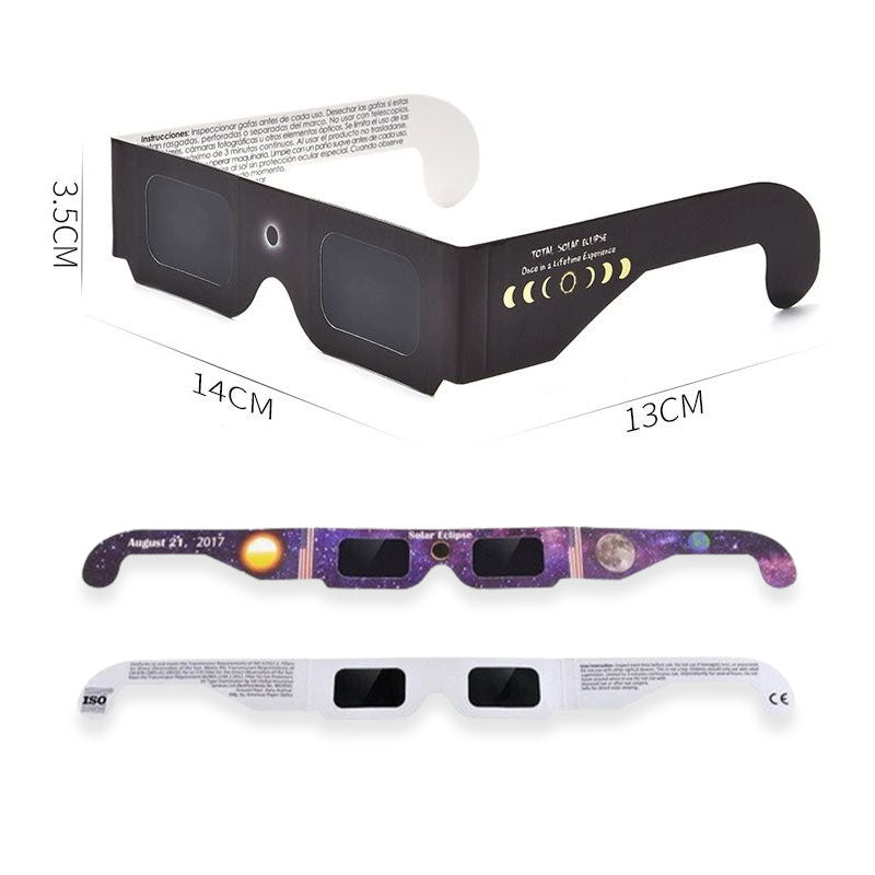 ✨🛒 -60% ! 🏙 Lunettes Éclipse Solaire ISO 12312-2 – Papier + Plastique – UV/IR Bloqués 99,99 % – pour une Observation Sûre