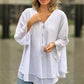 💎 60% DE RÉDUCTION ! 💎 Top Nouveau à Col en V avec Fermeture Éclair – Double Couche, Manches 3/4 & Tissu Ultra-Doux (5 Couleurs, S–4XL)