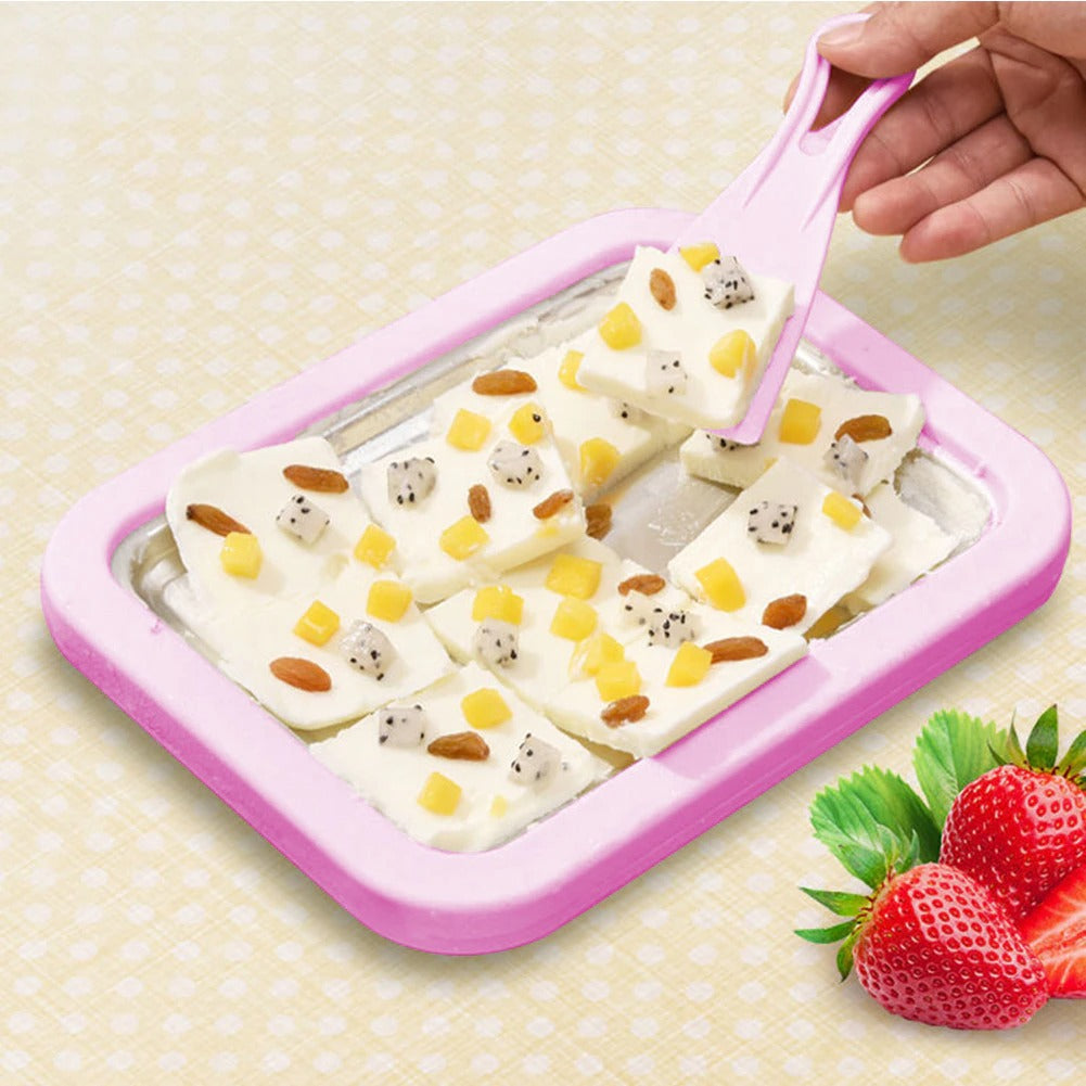 🍦❄️ -50% | Machine à Glace Roulée en Acier Inoxydable 304 – Préparez Vos Desserts Glacés Maison en Quelques Minutes