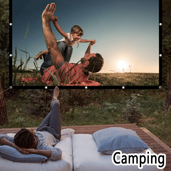 ✨ Écran Projection Portable Extérieur - Pliable et Réglable, Qualité 4K, Soirée Cinéma en Plein Air 🎬🌌