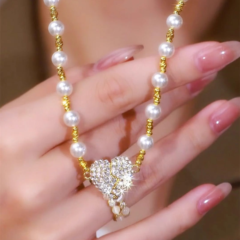 💎 60% DE RÉDUCTION ! ❤️ Collier Magnétique en Forme de Cœur – Fermeture Aimantée, Style Élégant & Léger à Porter ✨