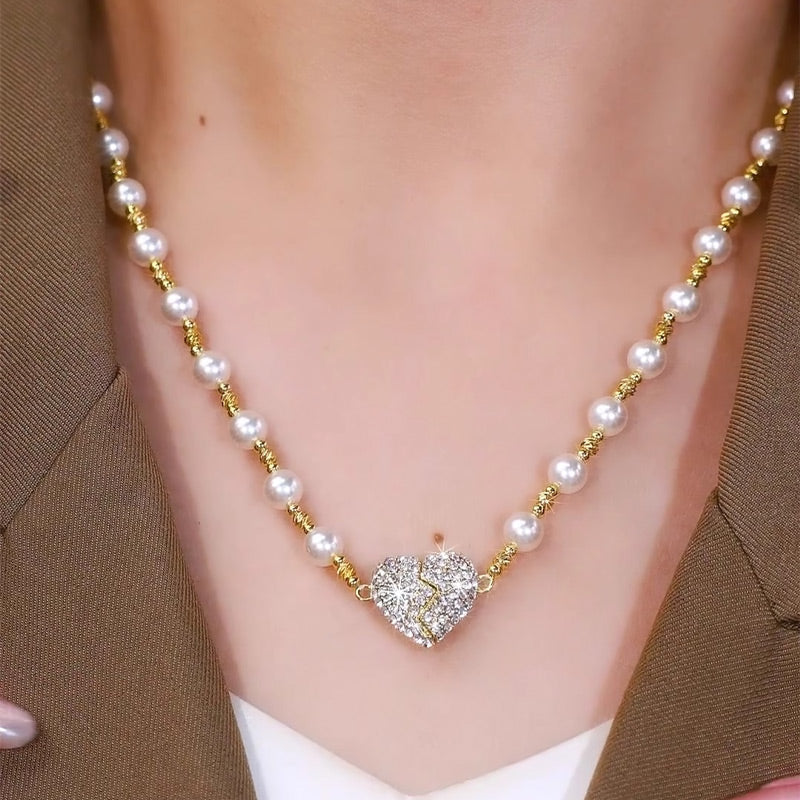💎 60% DE RÉDUCTION ! ❤️ Collier Magnétique en Forme de Cœur – Fermeture Aimantée, Style Élégant & Léger à Porter ✨