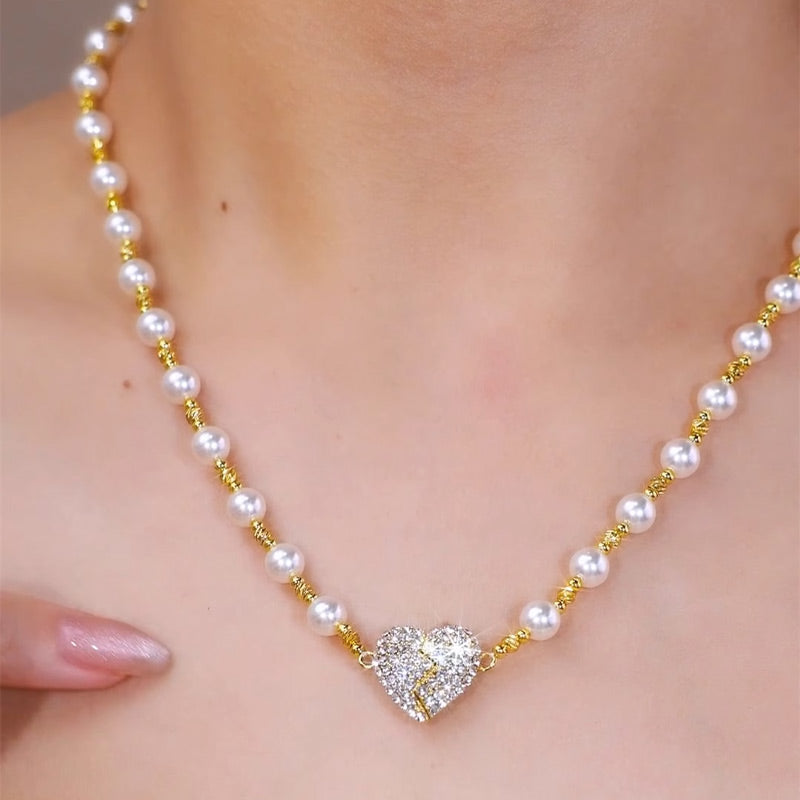 💎 60% DE RÉDUCTION ! ❤️ Collier Magnétique en Forme de Cœur – Fermeture Aimantée, Style Élégant & Léger à Porter ✨