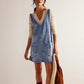 Robe de denim sans dos pour les femmes à la mode