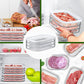🔥50% korting🔥3 Layer Reusable Food Storage Containe🔥50 % de réduction🔥 Boîtes de conservation alimentaires réutilisables à 3 compartiments avec couvercle, transparentes, pour le bac à légumes du réfrigérateurrs with Lid Clear Fridge Crisper