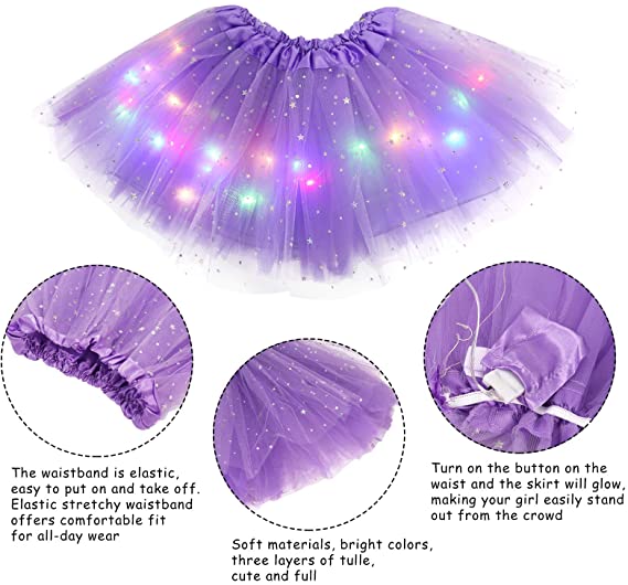 👗 50% DE RÉDUCTION ! ✨ Jupe Tutu LED Magique - Illumination Éclatante avec 8 Modes Lumineux, Parfaite pour Fêtes/Déguisements/Photos 💃🎉