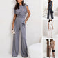 🌟 Elegant solid color two-piece set|Buy more and save more, unlock a high-end 👗 atmosphere