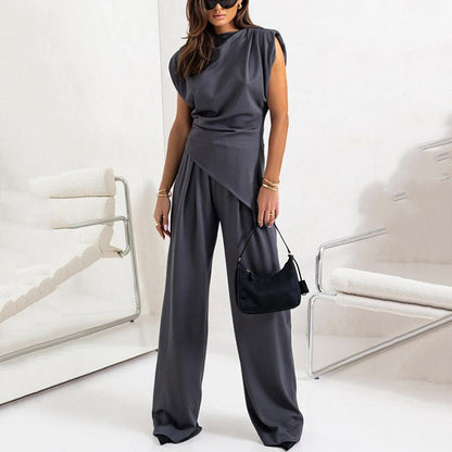 🌟 Elegant solid color two-piece set|Buy more and save more, unlock a high-end 👗 atmosphere
