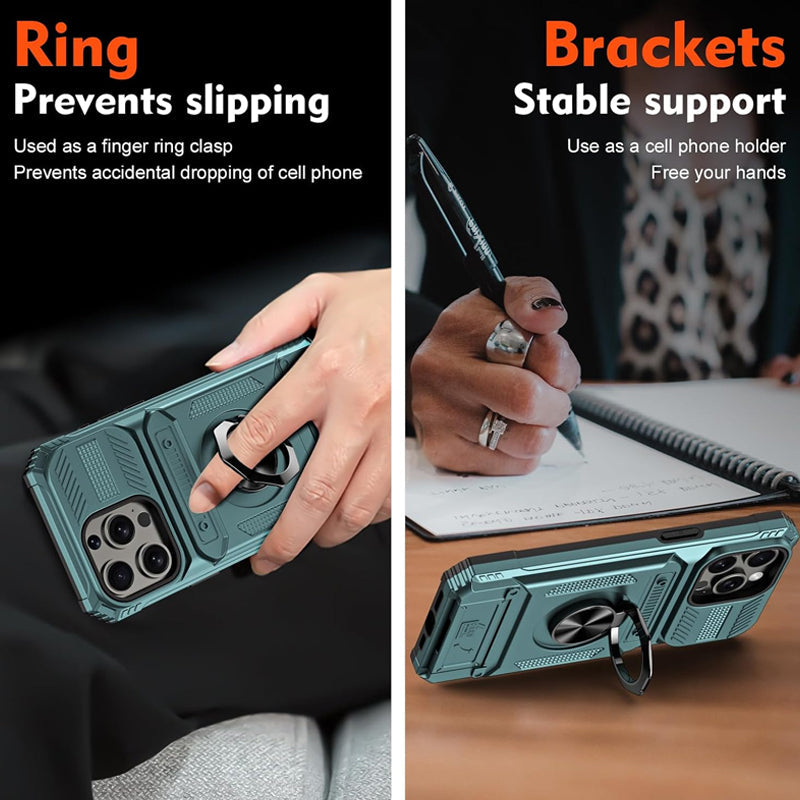 📱 PROMO LIMITÉE -50% ! 💳 Coque iPhone Porte-Carte & Anneau Magnétique – 2 Cartes, Support Réglable, Anti-Chute · iPhone 11–16 Pro Max · 6 Couleurs 🚗