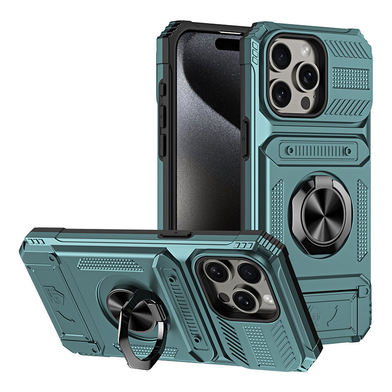 📱 PROMO LIMITÉE -50% ! 💳 Coque iPhone Porte-Carte & Anneau Magnétique – 2 Cartes, Support Réglable, Anti-Chute · iPhone 11–16 Pro Max · 6 Couleurs 🚗