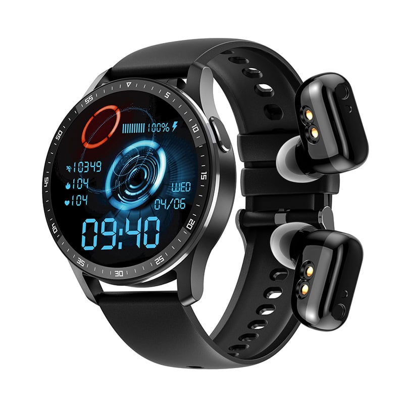 Montre connectée 2-en-1 avec écouteurs sans fil intégrés