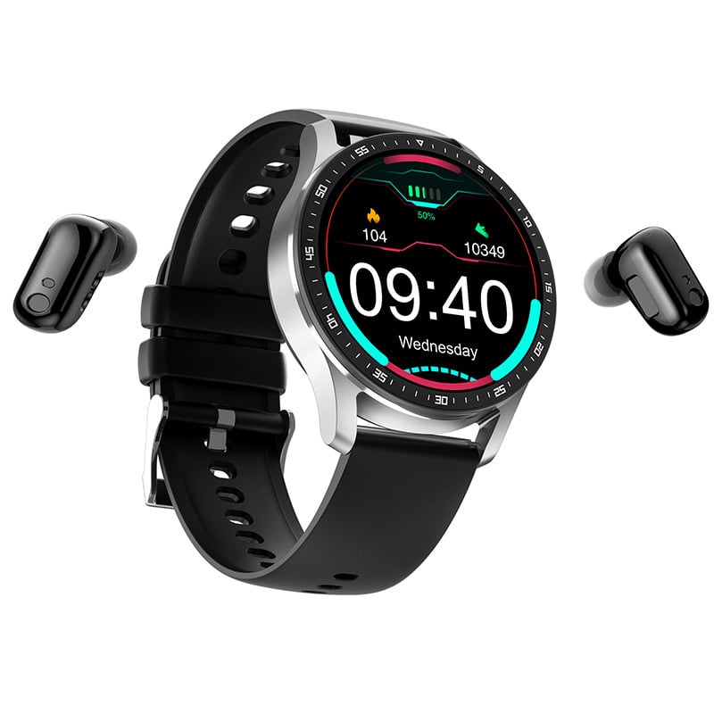 Montre connectée 2-en-1 avec écouteurs sans fil intégrés