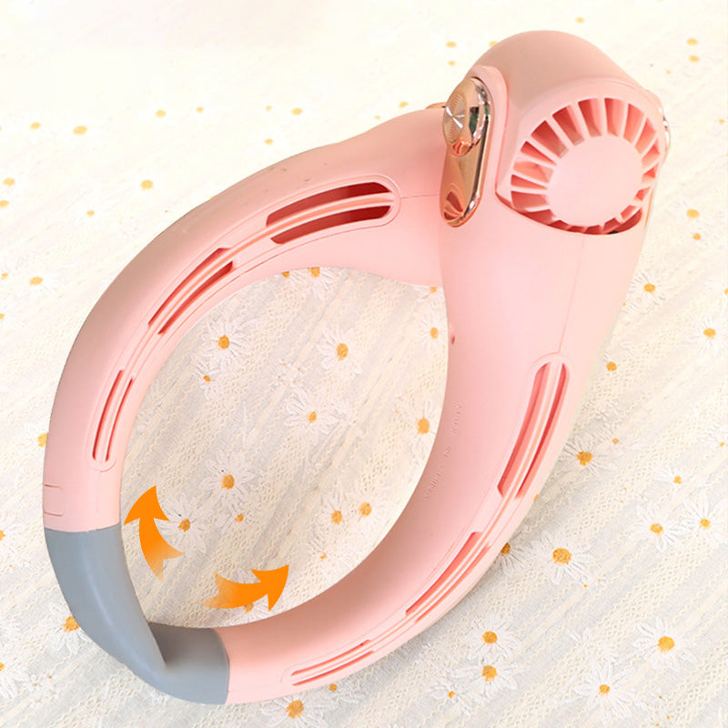 ❄️ 50% DE RÉDUCTION 💐 Ventilateur de cou ultra-silencieux – Rotation 360° & 3 vitesses ✨