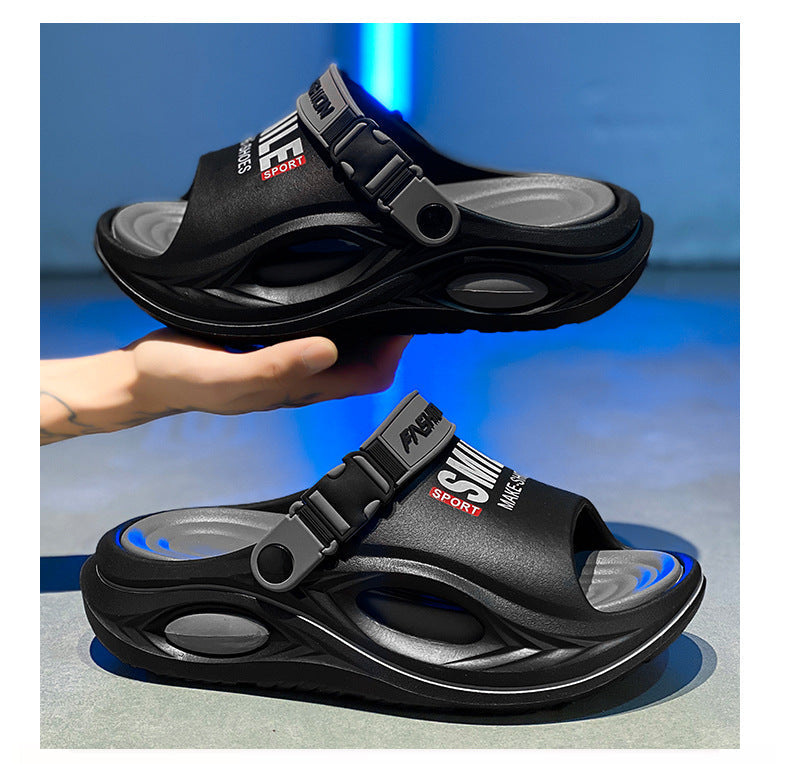 🔥 OFFRE LIMITÉE – 50% ! 👟 Chausson Homme Antidérapant Semelle Épaisse – Similicuir + EVA – Bride Convertible & Semelle 2,5 cm for Maison