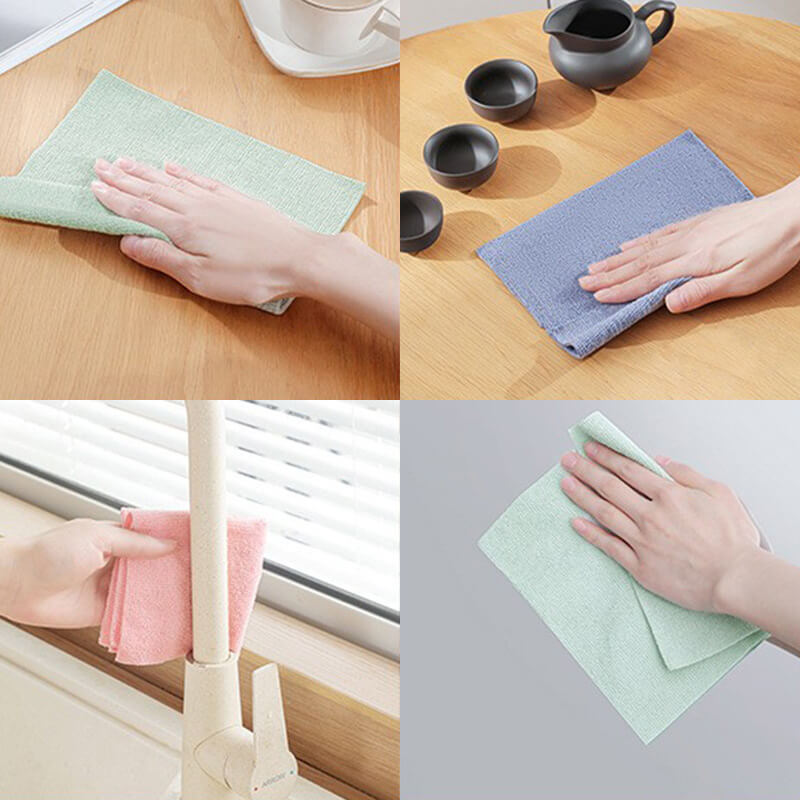 Essuie-Tout Réutilisables en Microfibre - Boîte de 20 Pièces Lavables et Écologiques