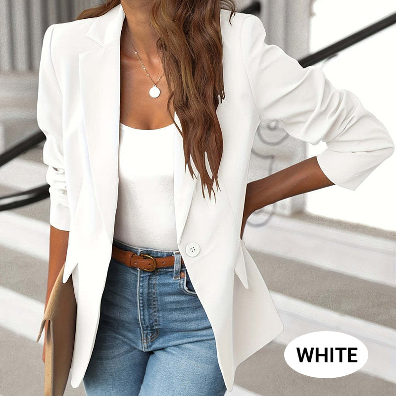 👗 PROMO LIMITÉE -50% ! ✨ Veste Élégante Col Revers Bouton Femme – Tissu Luxueux, Coupe Flatteuse, Facile d'Entretien · 6 Couleurs · S–XL · Bureau & Casual 💼