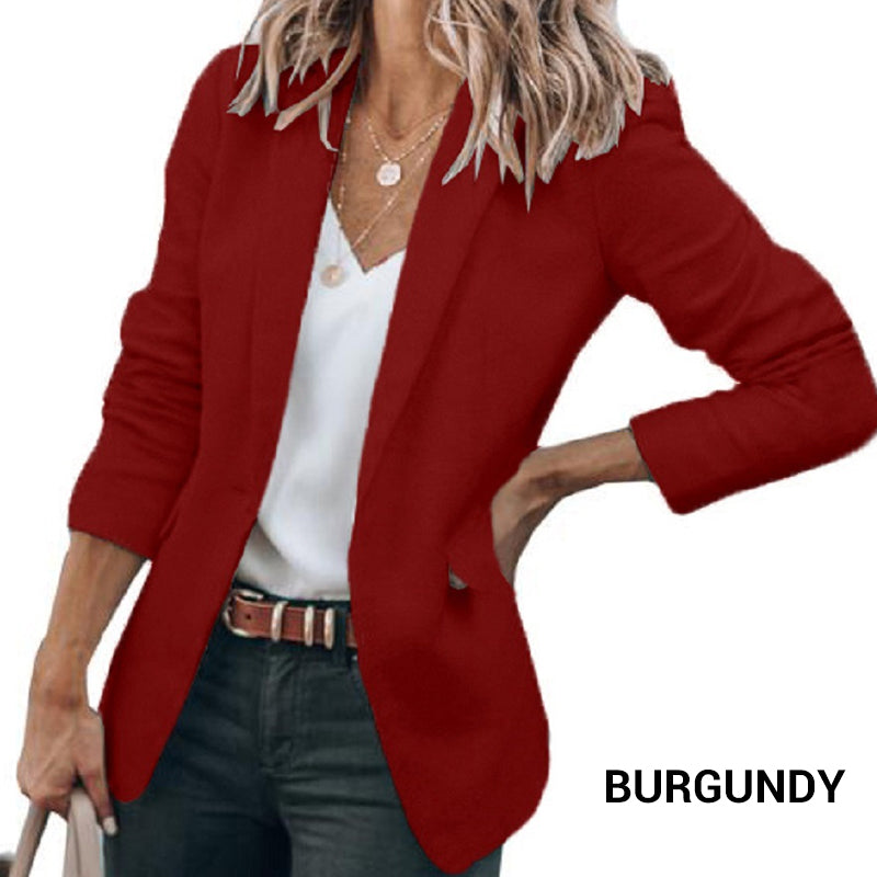 👗 PROMO LIMITÉE -50% ! ✨ Veste Élégante Col Revers Bouton Femme – Tissu Luxueux, Coupe Flatteuse, Facile d'Entretien · 6 Couleurs · S–XL · Bureau & Casual 💼