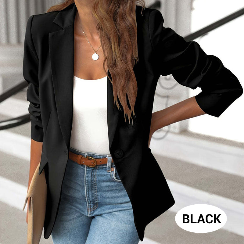 👗 PROMO LIMITÉE -50% ! ✨ Veste Élégante Col Revers Bouton Femme – Tissu Luxueux, Coupe Flatteuse, Facile d'Entretien · 6 Couleurs · S–XL · Bureau & Casual 💼