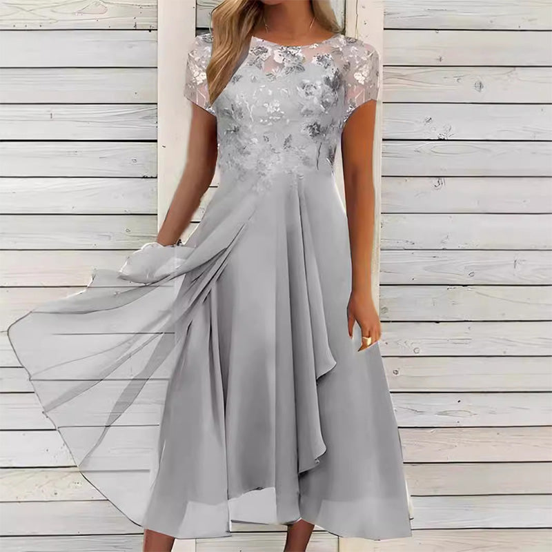 🍃🌿😌 OFFRE LIMITÉE 50% DE RÉDUCTION! Robe Col Rond Respirante – Mélange de Coton Premium, Léger, Anti-Froissement – Vous Garde Confortable Toute la Journée, Parfaite pour Superposer en Toute Saison 🧥❄️