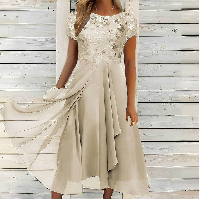 🍃🌿😌 OFFRE LIMITÉE 50% DE RÉDUCTION! Robe Col Rond Respirante – Mélange de Coton Premium, Léger, Anti-Froissement – Vous Garde Confortable Toute la Journée, Parfaite pour Superposer en Toute Saison 🧥❄️