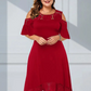 ✨Soldes d'été - 50% de réduction✨💃Dame élégante robe à épaules dénudées avec ourlet en dentelle