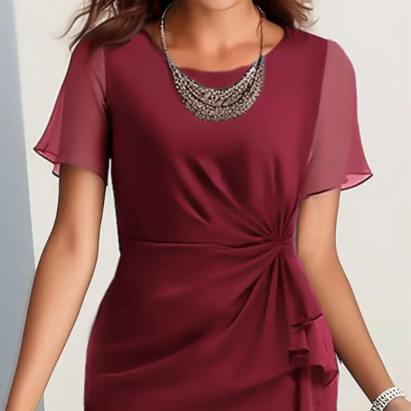 📢📢50 % DE RÉDUCTION !! ⏰Robe Unie Élégante et Tendance