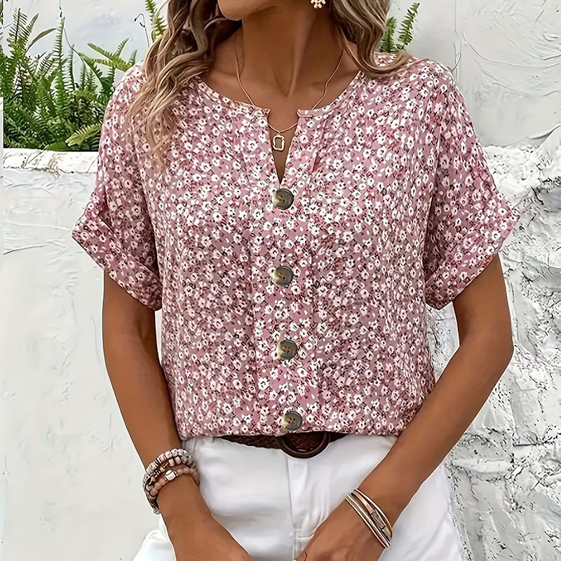 🔥Meilleures ventes d'été🔥Chemise élégante à imprimé floral pour femme