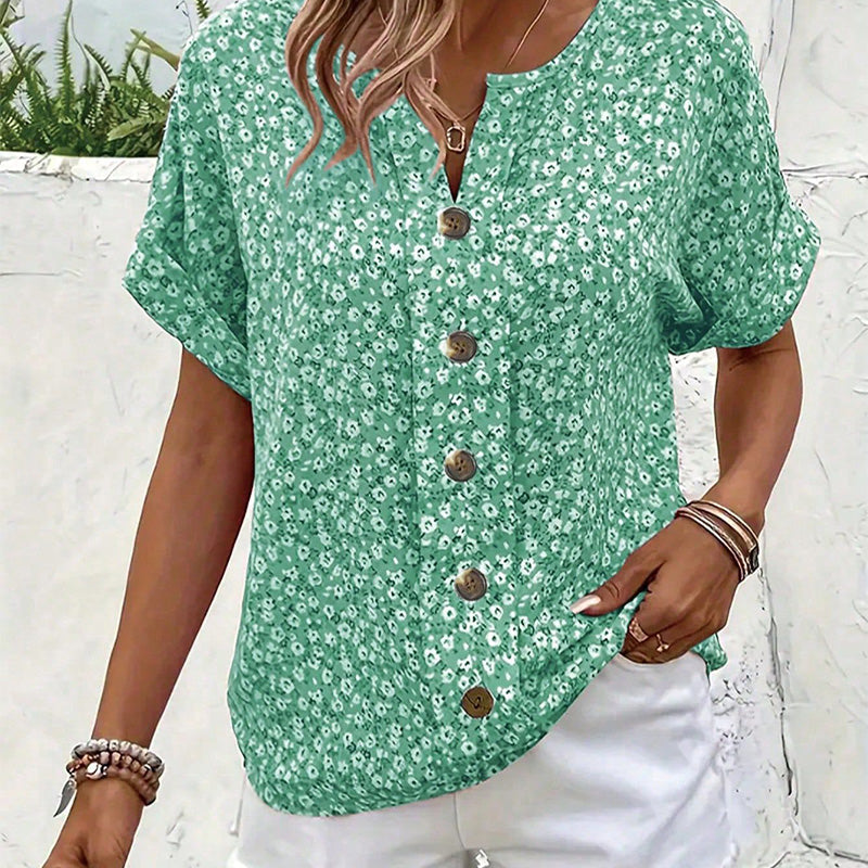 🔥Meilleures ventes d'été🔥Chemise élégante à imprimé floral pour femme