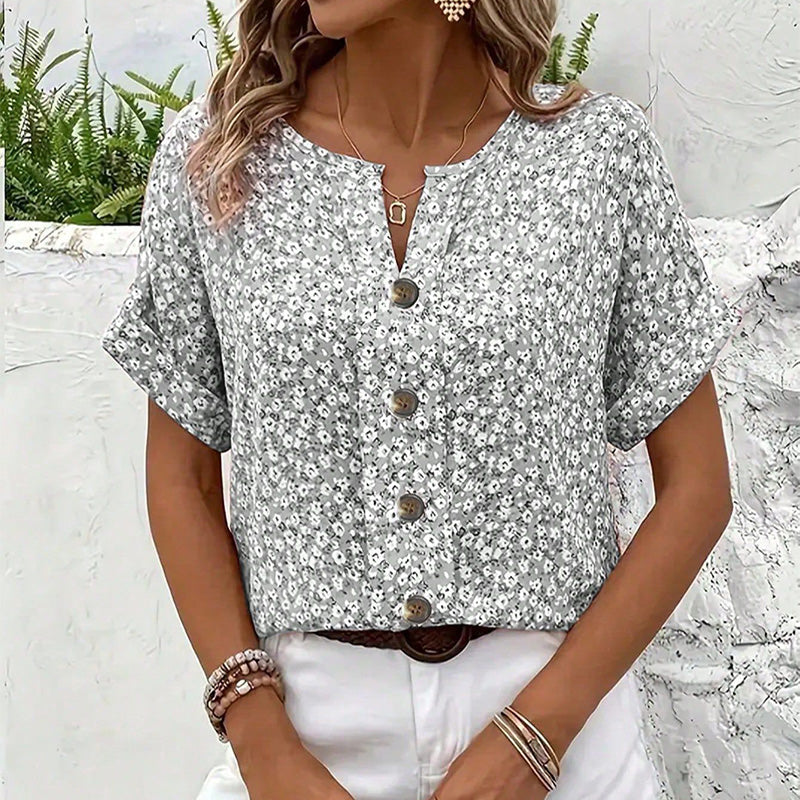 🔥Meilleures ventes d'été🔥Chemise élégante à imprimé floral pour femme
