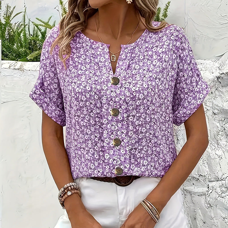 🔥Meilleures ventes d'été🔥Chemise élégante à imprimé floral pour femme