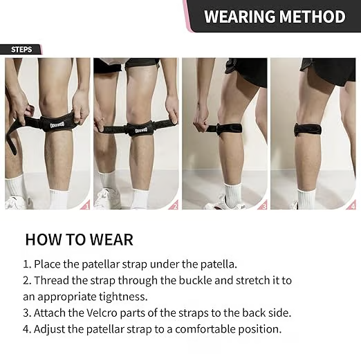🦵 ACHETEZ 1, OBTENEZ 1 GRATUIT ! 🏃‍♂️ Bande de soutien rotulien – Compression douce & maintien ajustable – Idéale pour le sport, la course ou le quotidien – soulage la pression et stabilise le genou ✨💪
