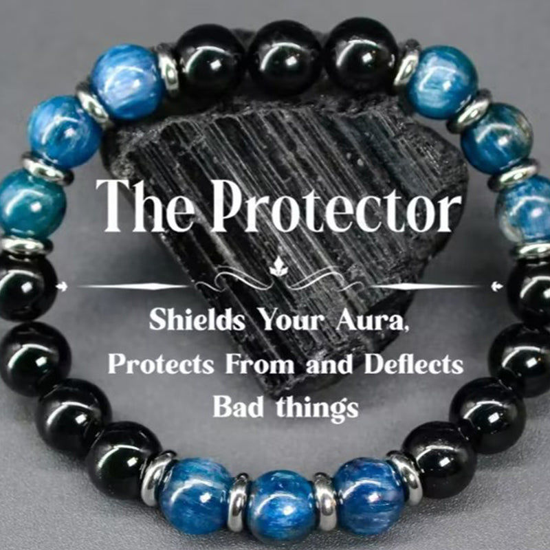💎 50% DE RÉDUCTION ! 📿 Bracelet Perles en Pierre Naturelle – Pierre Naturelle Polie – Dégradé Translucide & Énergie Positive for Homme & Femme