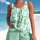👙 50% DE RÉDUCTION 🌺 Maillot de bain tankini imprimé – Tissu extensible, séchage rapide – Haut fluide & shorty assorti – parfait pour la plage, la piscine ou les vacances ☀️🌊✨