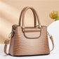 Chic Faux Crocodile Textured PU Crossbody Bag